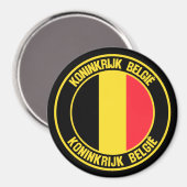 België Round Emblem Magneet (Voorkant / Achterkant)