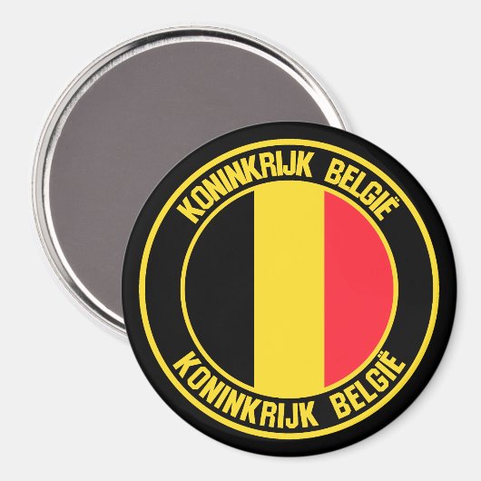 België Round Emblem Magneet (Voorkant / Achterkant)