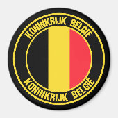 België Round Emblem Magneet (Voorkant)