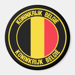 België Round Emblem Magneet