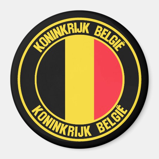 België Round Emblem Magneet (Voorkant)