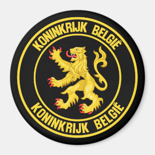 België Round Emblem Magneet