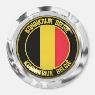 België Round Emblem Magneet