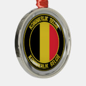 België Round Emblem Metalen Ornament (Rechts)