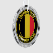België Round Emblem Ornament (voorkant)