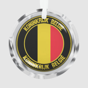 België Round Emblem Ornament