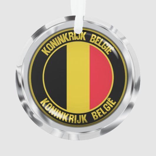 België Round Emblem Ornament (achterkant)