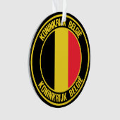 België Round Emblem Ornament (voorkant)