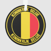 België Round Emblem Ornament (achterkant)
