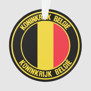 België Round Emblem Ornament