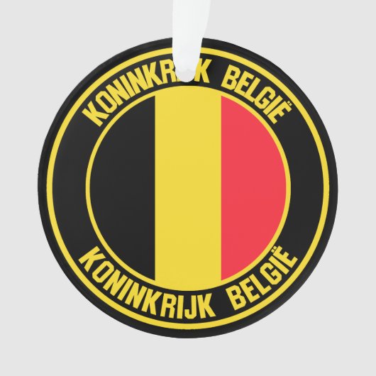 België Round Emblem Ornament (voorkant)