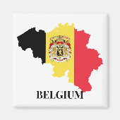 België Silhouet, vlag, Magneet (Voorkant)
