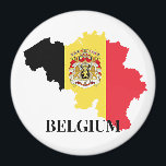 België Silhouet, vlag, Magneet<br><div class="desc">België silhouet,  gelabeld.</div>