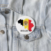 België Silhouet, vlag, Ronde Button 7,6 Cm (In situ)