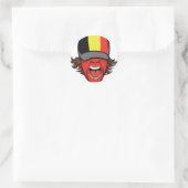 België sportfan ronde sticker (Tas)