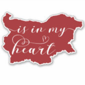 België staat in mijn hart sticker (Voorkant)