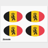 België Staatvlag Ovale Sticker (Vel)