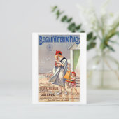 België strandreisaffiche Briefkaart (Staand voorkant)