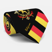 België Stripes Stropdas, mode Belgische vlag Stropdas (Opgerold)