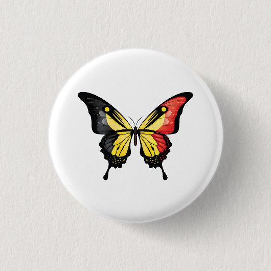 België Swallowtail Vlinder Vlag Sticker Ronde Button 3,2 Cm (Voorkant)