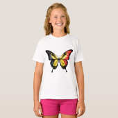 België Swallowtail Vlinder Vlag Sticker T-shirt (Voorkant volledig)