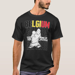 BELGIË Tennis Ondersteuning Belgisch pingpong T T-shirt