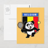 België Tennis Panda Briefkaart (Voorkant / Achterkant)