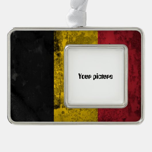 België Verzilverd Omlijst Ornament (Voorkant)