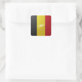 België vierkante glossy vlag sticker (Tas)