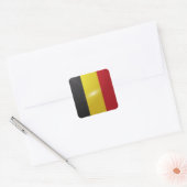 België vierkante glossy vlag sticker (Envelop)