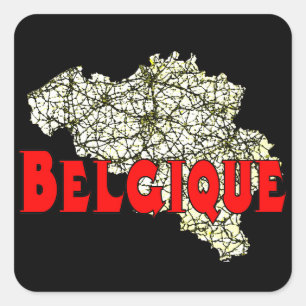 België Vierkante Sticker