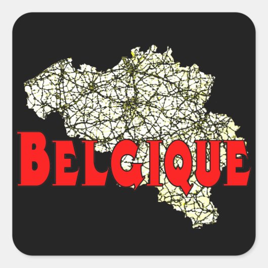 België Vierkante Sticker (Voorkant)