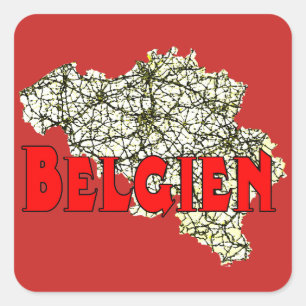 België Vierkante Sticker