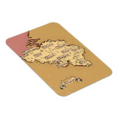 België vintage reisplattegrond magneet (Rechterzijde)