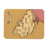 België vintage reisplattegrond magneet (Horizontaal)