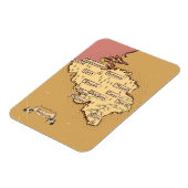 België vintage reisplattegrond magneet (Linkerzijde)