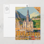 België vintage Reisposter. Briefkaart (Voorkant / Achterkant)