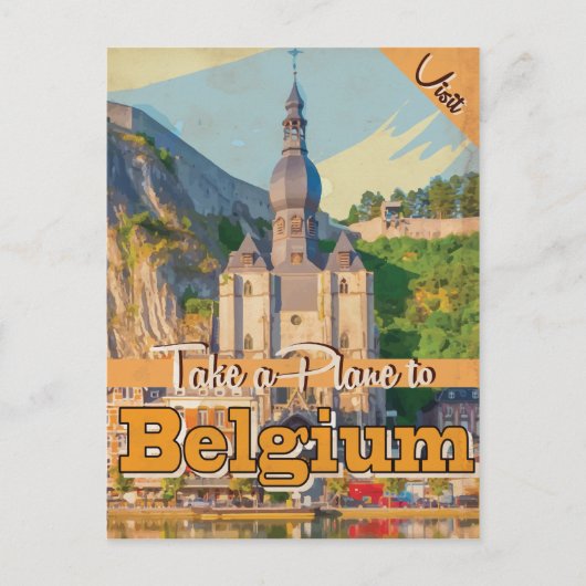 België vintage Reisposter. Briefkaart (Voorkant)