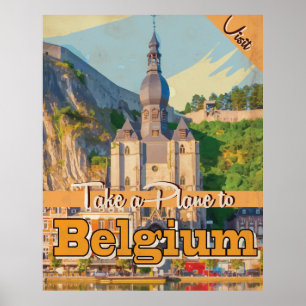 België vintage Travel Poster. Poster