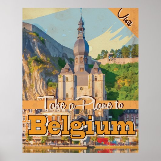 België vintage Travel Poster. Poster (Voorkant)