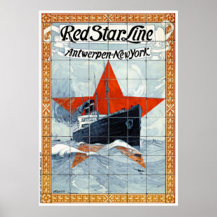 België Vintage Travel Poster teruggezet