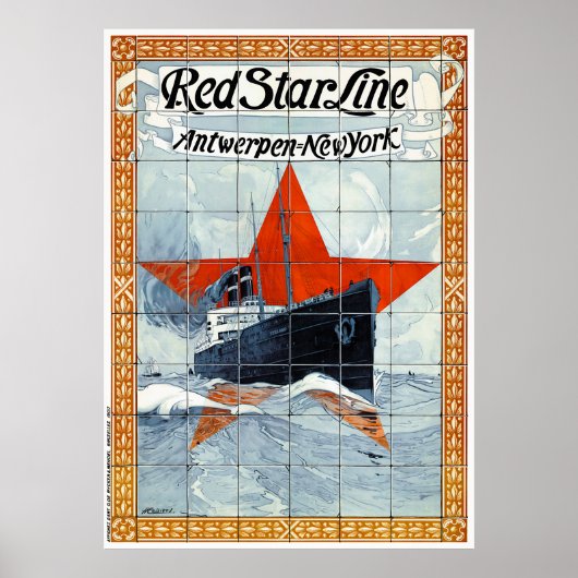 België Vintage Travel Poster teruggezet (Voorkant)