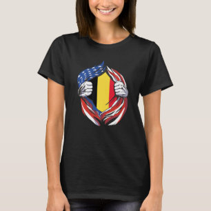 België Vlag Amerikaanse trots op mijn Belgisch erf T-shirt