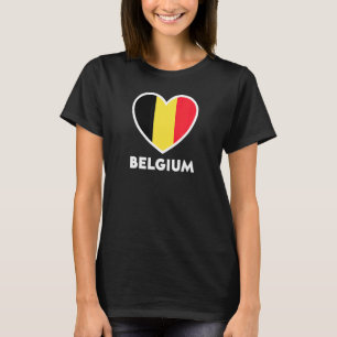 België vlag België Belgique Heart T-shirt