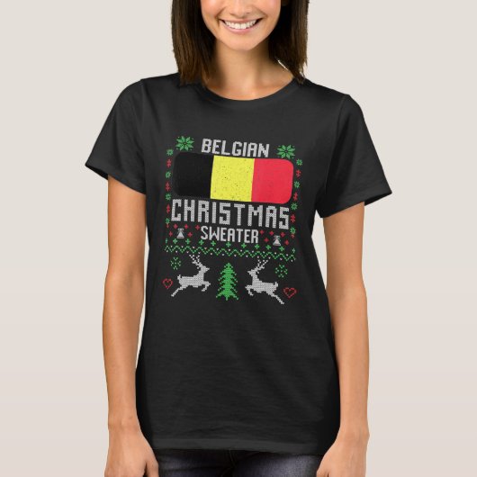 België vlag Belgische kerstkeuter T-shirt (Voorkant)