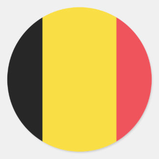 België Vlag Classic Ronde Sticker