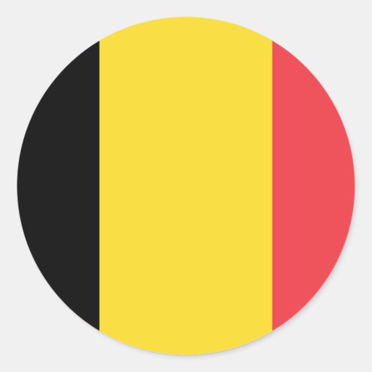 België Vlag Classic Ronde Sticker (Voorkant)