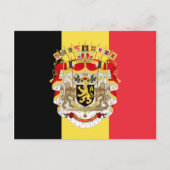 België vlag & COA Briefkaart (Voorkant)