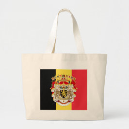 België vlag & COA Grote Tote Bag