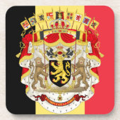 België vlag & COA Onderzetter (Voorkant)